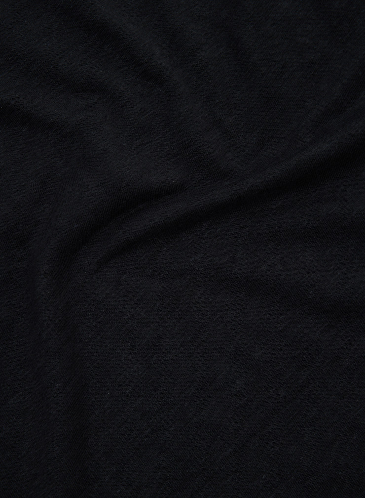 Linen / Elastane 3/4 sleeves boatneck t-shirt
