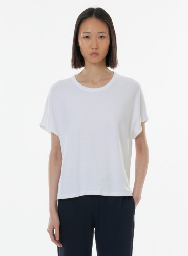 Round neck short sleeves t-shirt in Linen / Organic Cotton