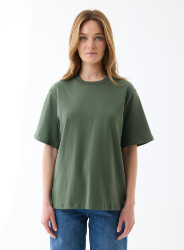 T-Shirt mit kurzen Ã„rmeln und Rundhalsausschnitt aus Organischer Baumwolle / Modal
